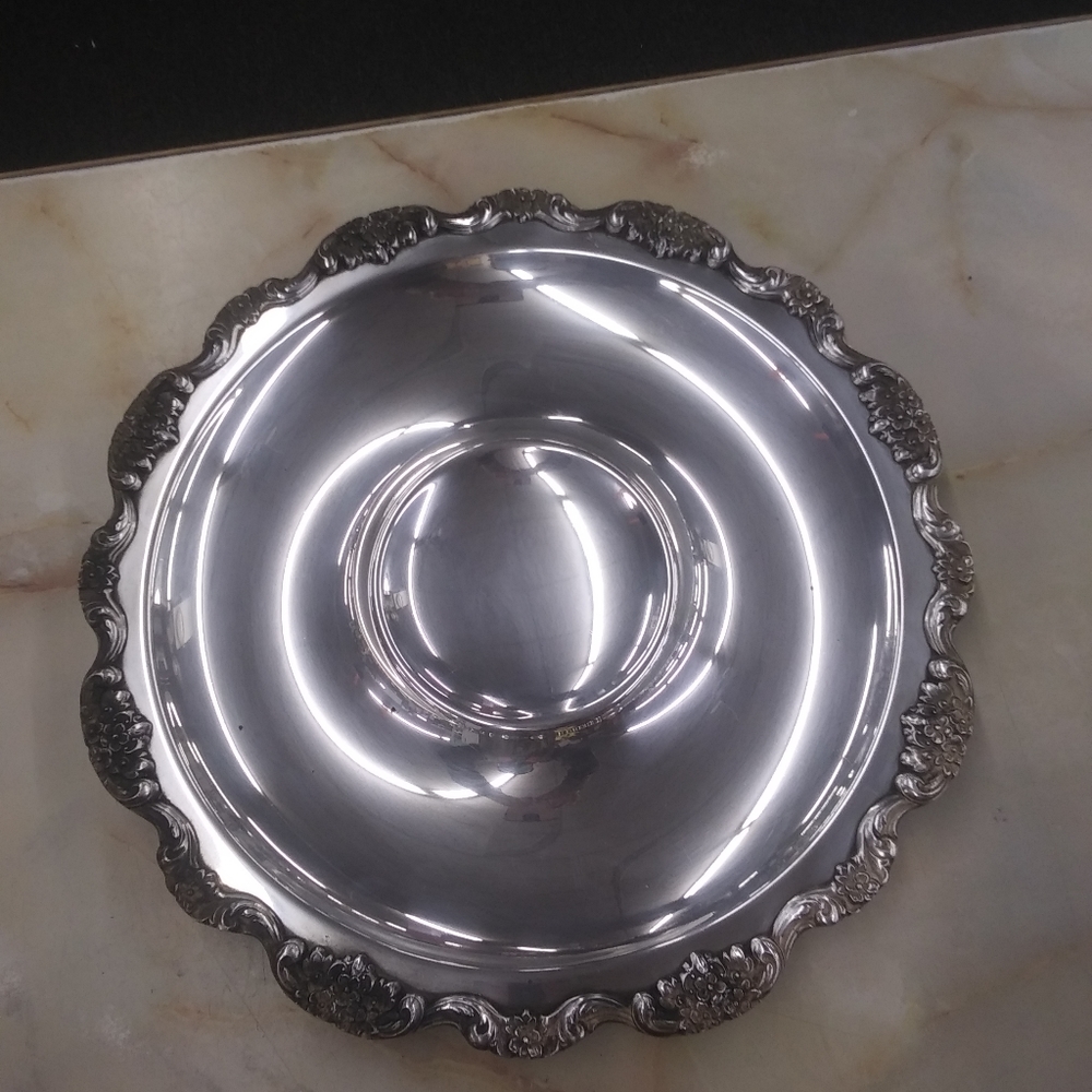 Vintage silver dip platter